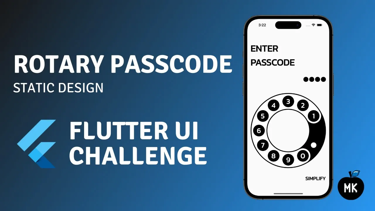 Rotary passcode | Flutter UI challenge | Part 1: Static design