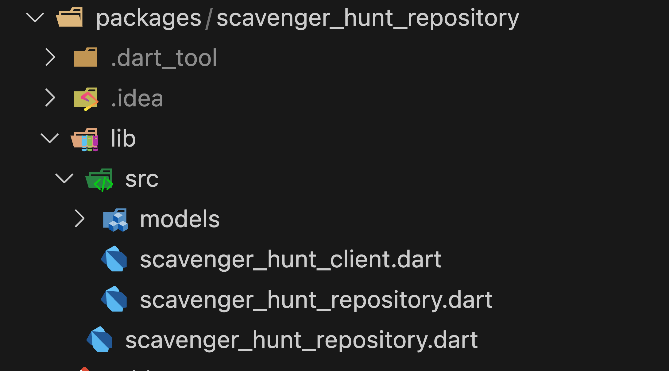 Scavenger hunt repository package structure